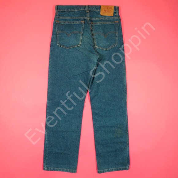 Vintage Levis 515 Jeans Mens 32 Blue Customized Embroidered 90s Y2K - Picture 4 of 9